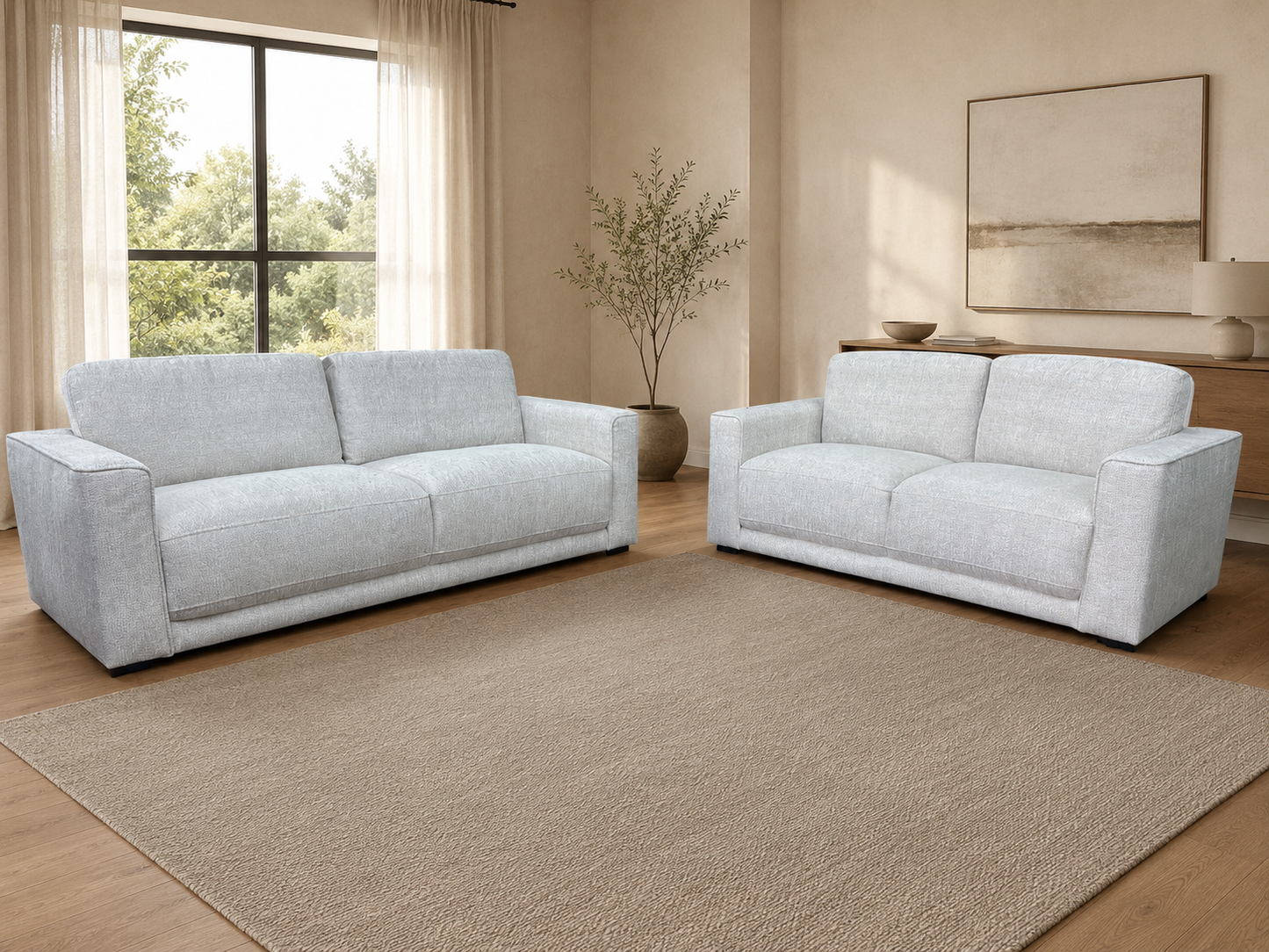Marlow Beige 3+2 Sofa Set | Modern Sofa Suite