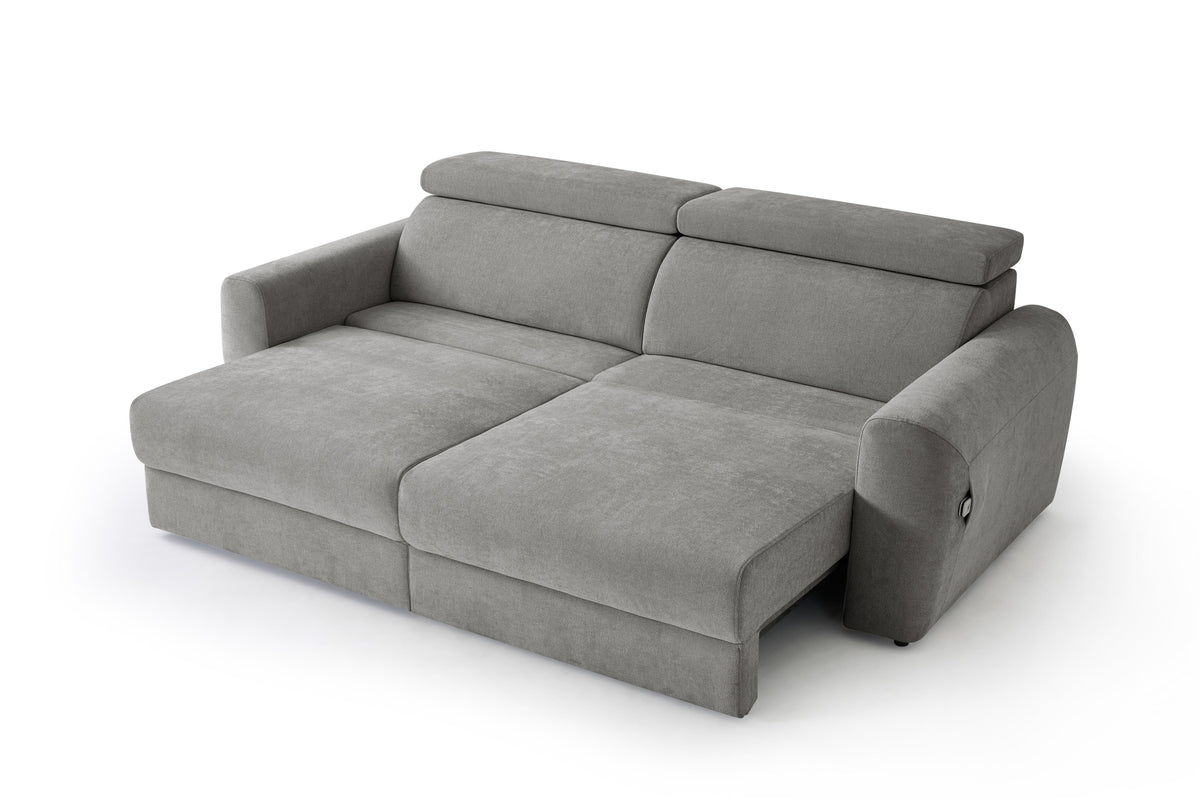 Gray sectional sofa on a white background
