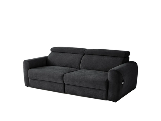 Black sofa on a white background