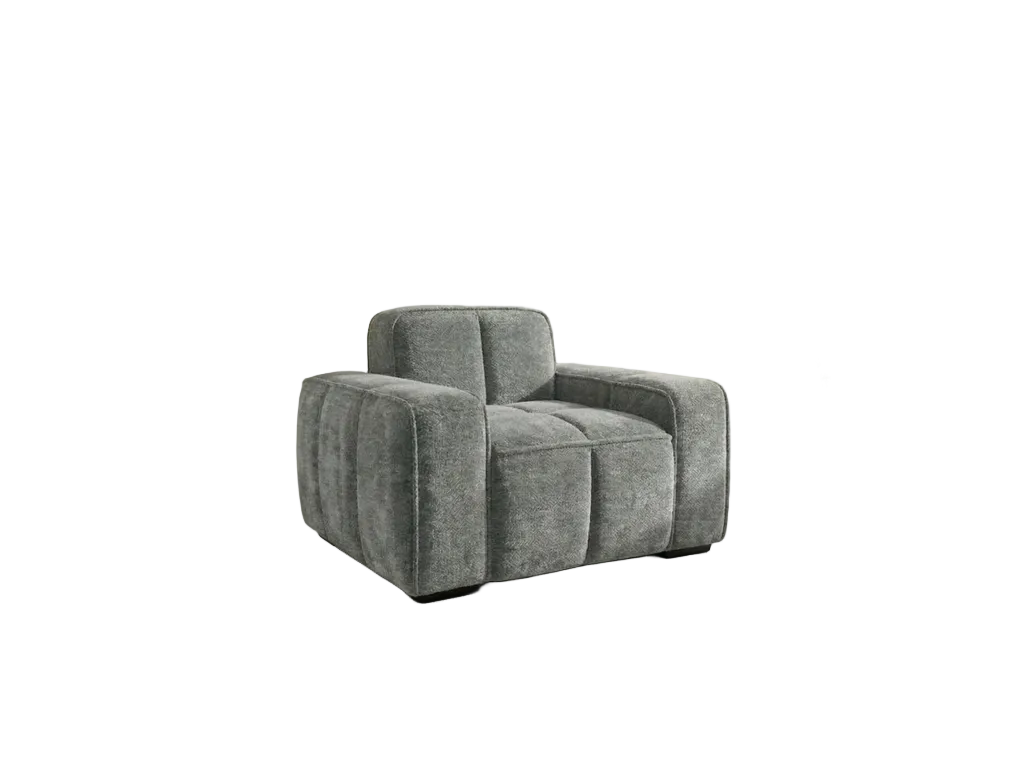 Gray armchair on a white background