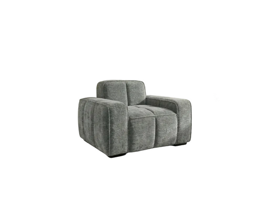 Gray armchair on a white background