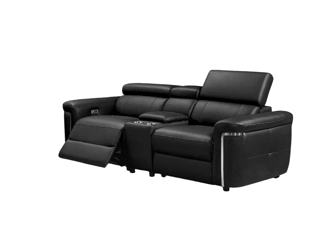 Somerville Electric Recliner Sofa Black 2 Seater
