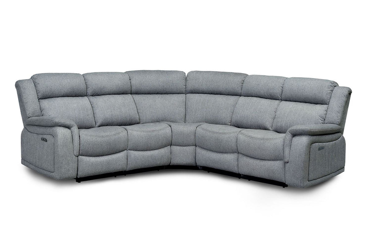 Gray sectional sofa on a white background
