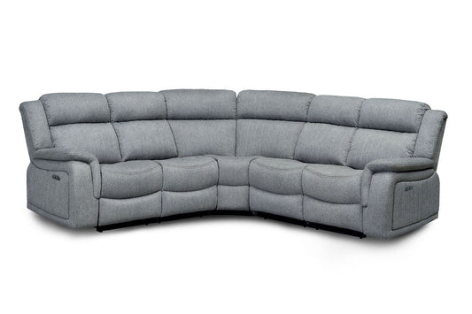 Gray sectional sofa on a white background