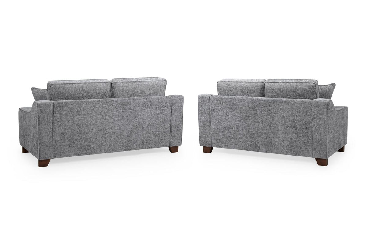 Gray sofa set on a white background