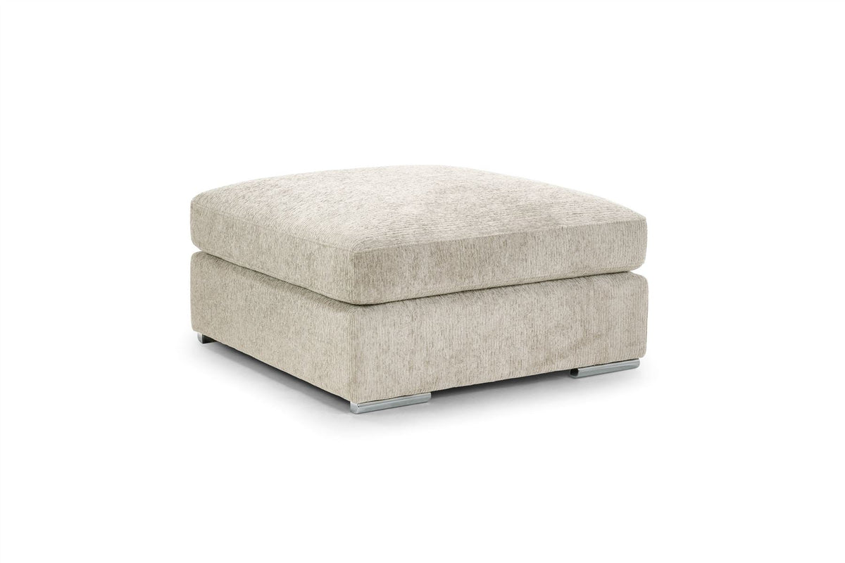Beige ottoman on a white background