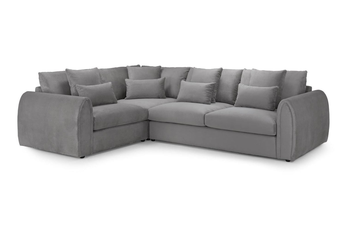 Gray sectional sofa on a white background