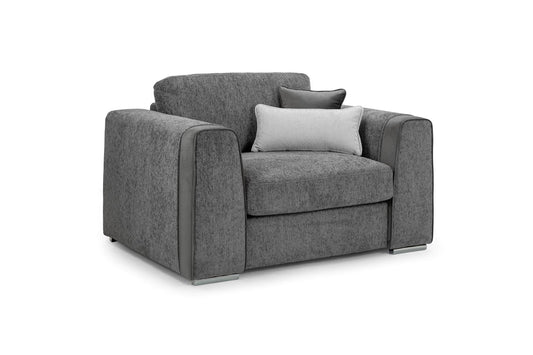Brown armchair with cushions on a white background