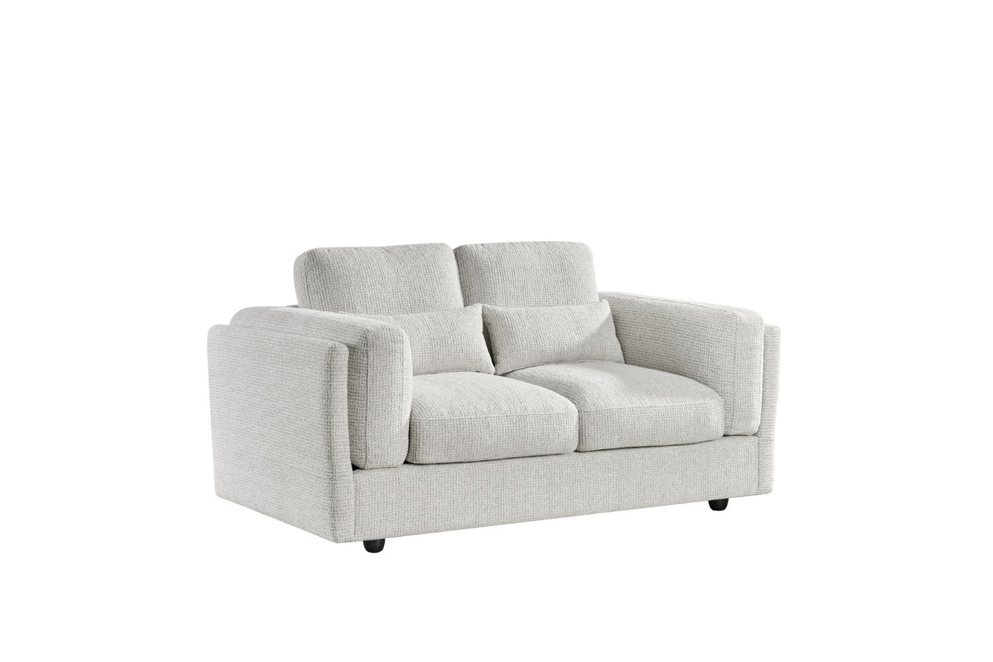 Beige sofa on a white background