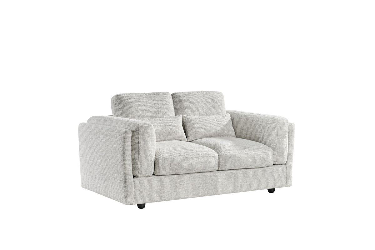 Beige sofa on a white background