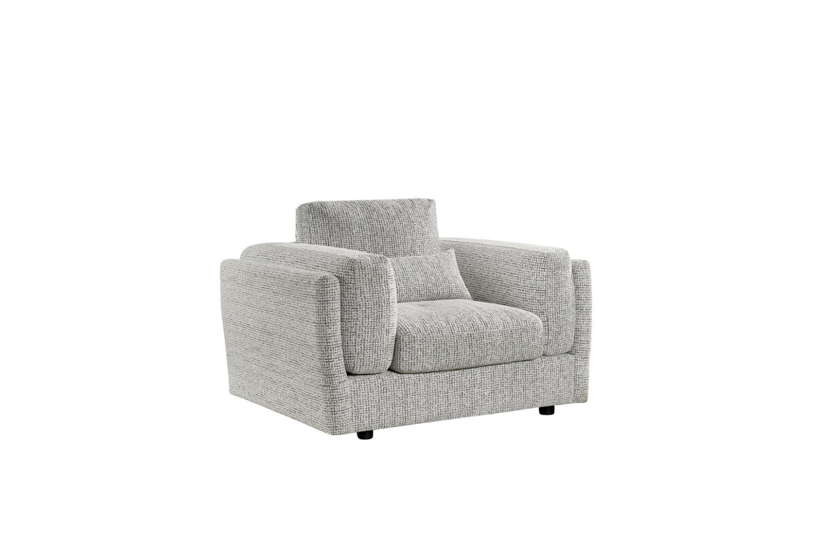 Gray armchair on a white background