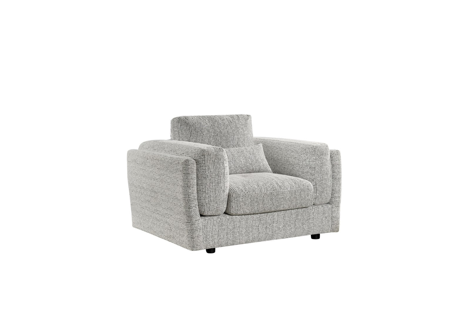 Gray armchair on a white background