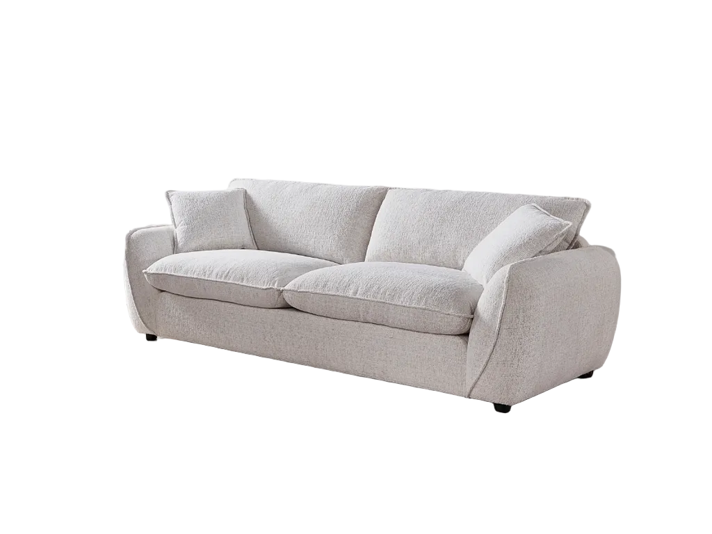 Gray sofa on a white background