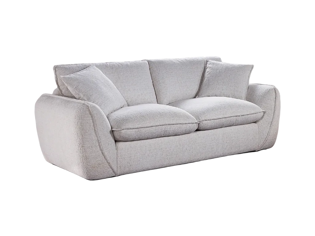 Beige sofa on a white background