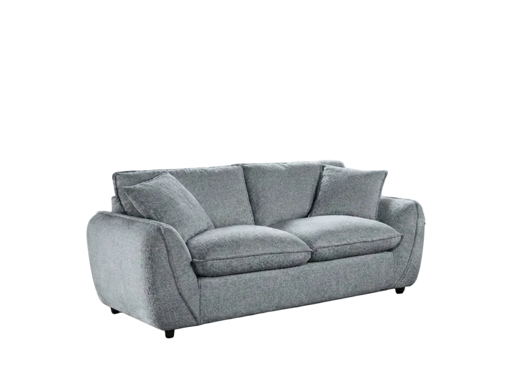 Gray sofa on a white background