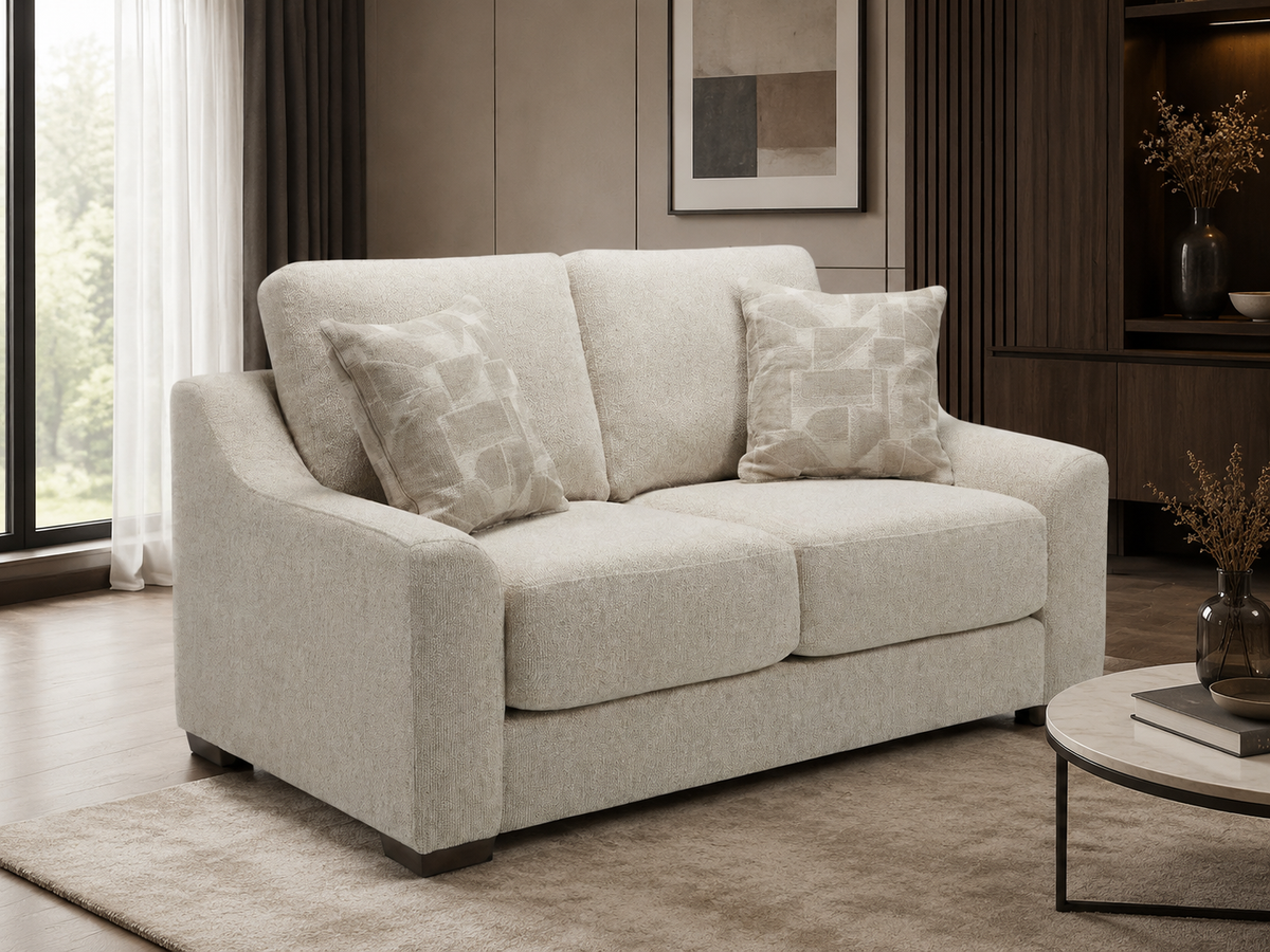 Douglas Beige Fabric 2-Seater Sofa
