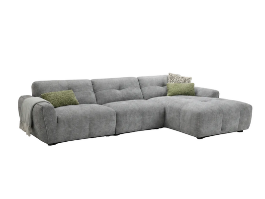 Montana grey right-hand corner sofa on white background