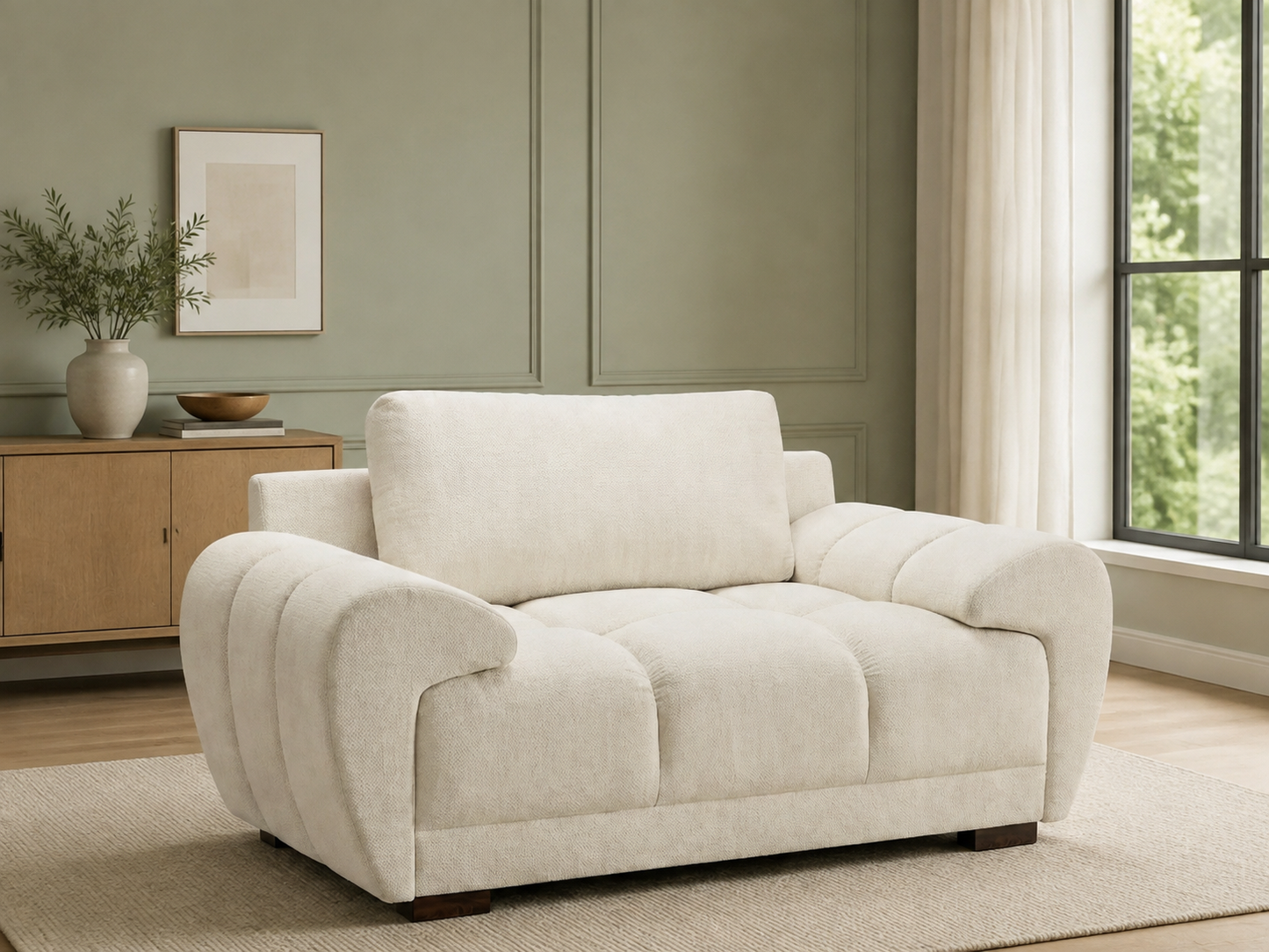 Azzuro Sofa Cream Armchair