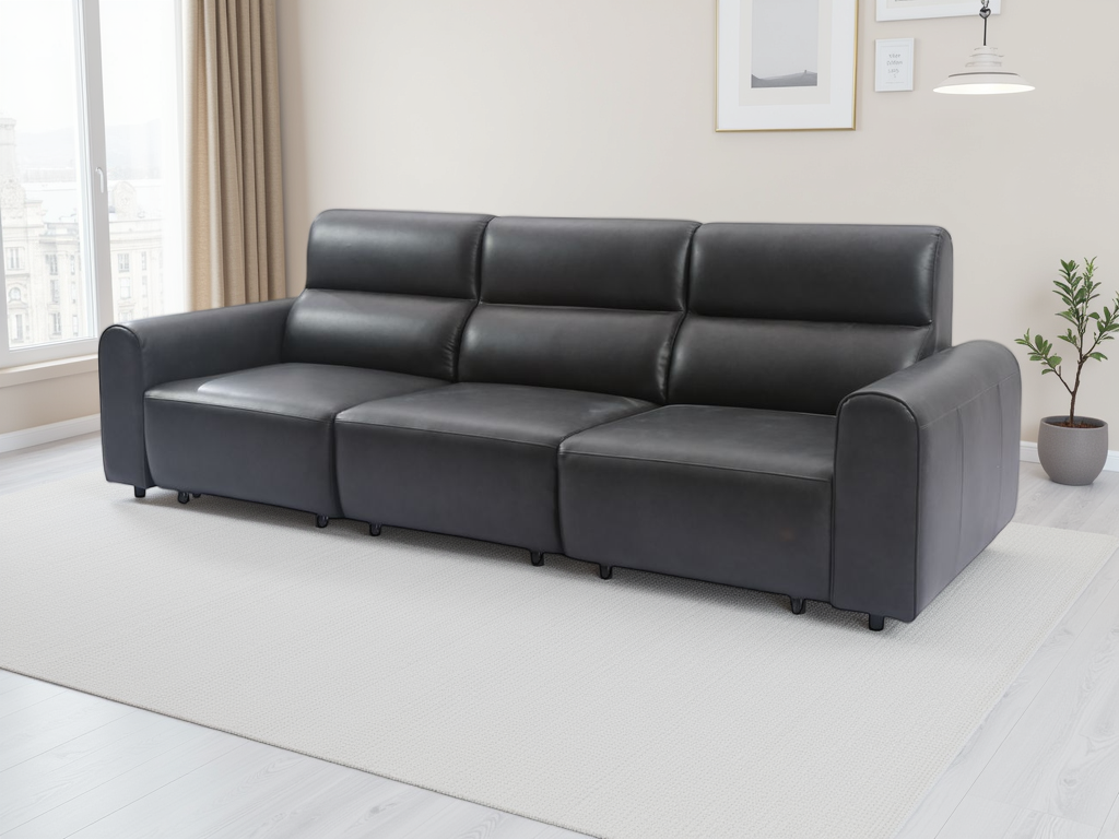 Conway Electric Sofa Black 3 Seater