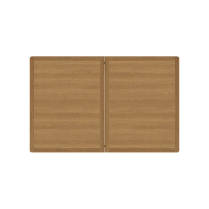 Two rectangular wood-look panel pieces shown side by side on a plain white background.