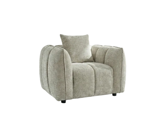 Gray armchair on a white background.