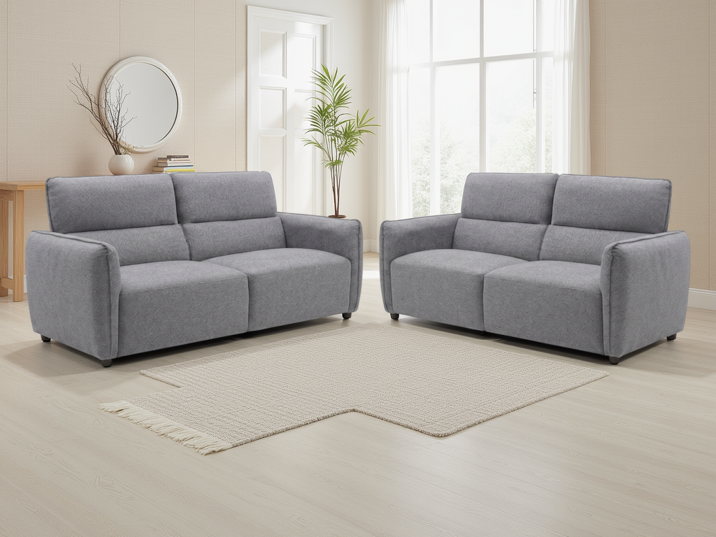 Ascot Grey 3+2 Sofa Set