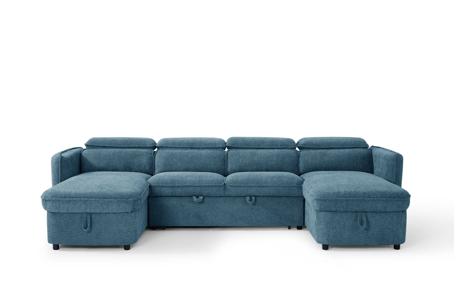 Blue sofa on a white background