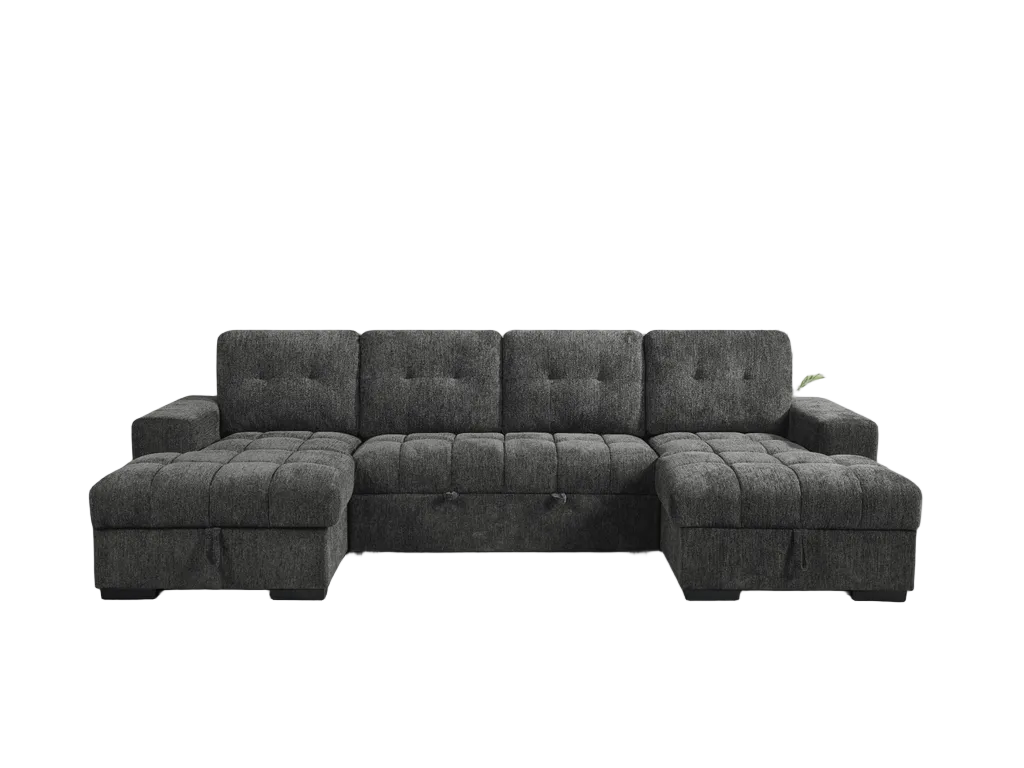 Palermo Sofabed Grey U Shape Corner