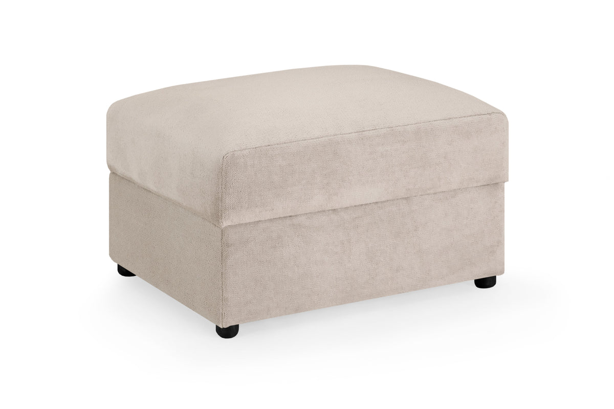 Beige ottoman on a white background