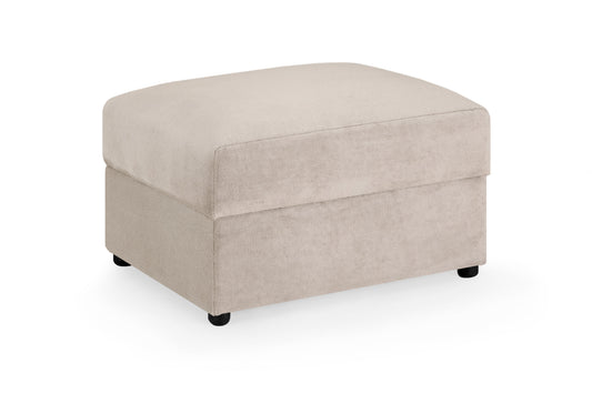 Beige ottoman on a white background