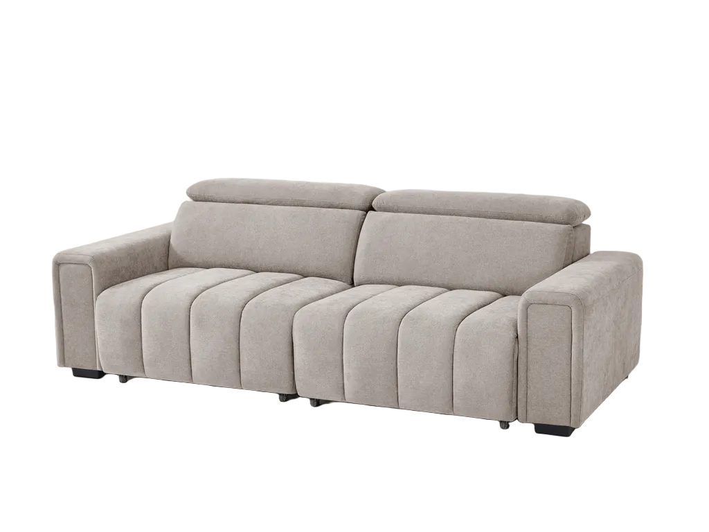 Beige sofa on a white background