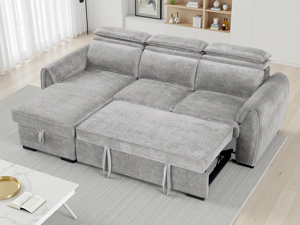 Montrose Grey Universal Corner Sofabed