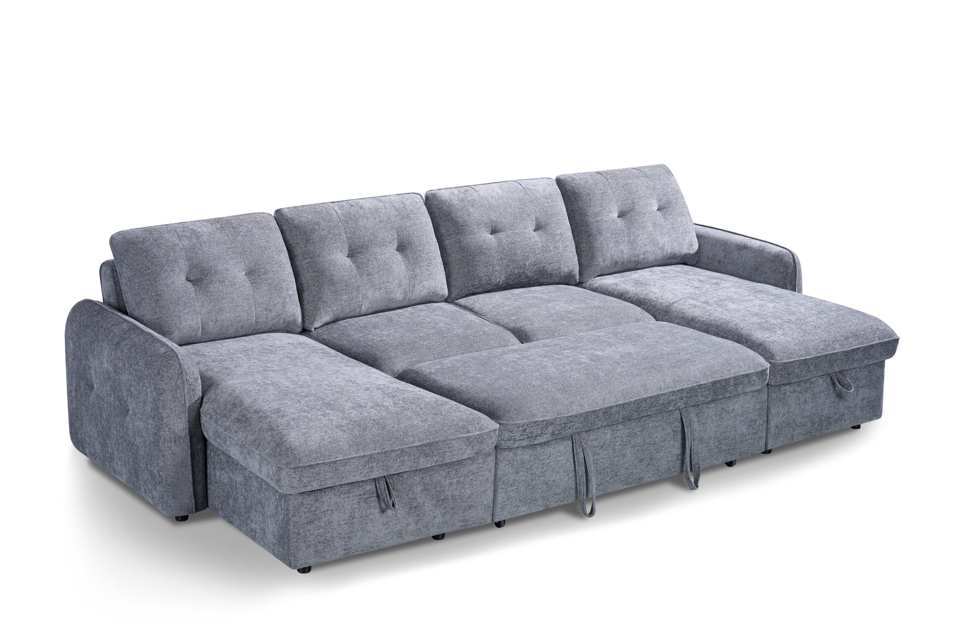 Gray sofa on a white background