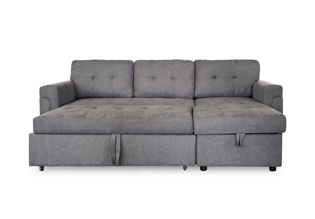Gray sofa bed on a white background