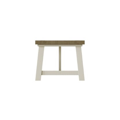 1.6m A rustic wooden stool with a weathered brown seat and light beige legs, shown against a plain white background.