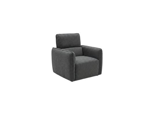 Ascot Charcoal Fabric Armchair