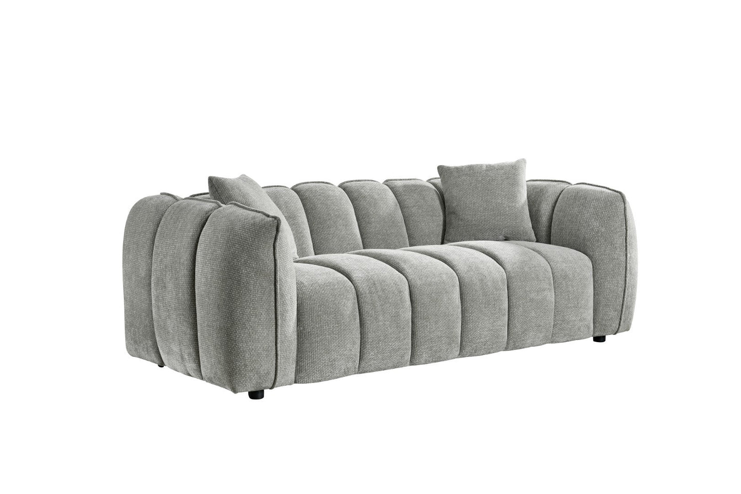 Gray sofa on a white background