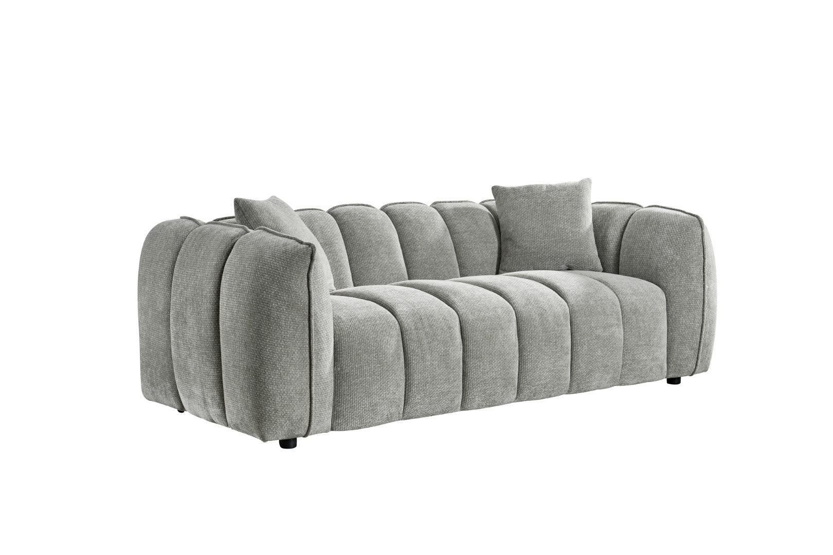 Gray sofa on a white background