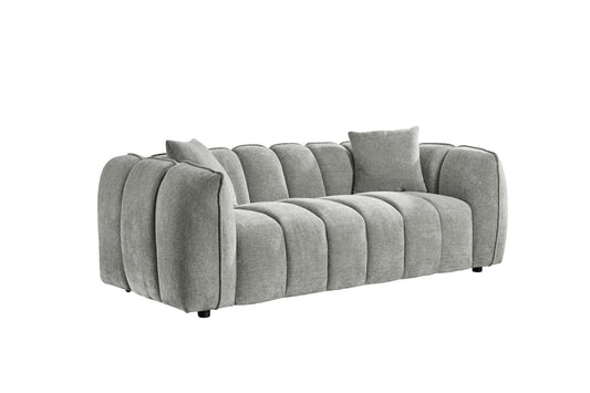 Gray sofa on a white background