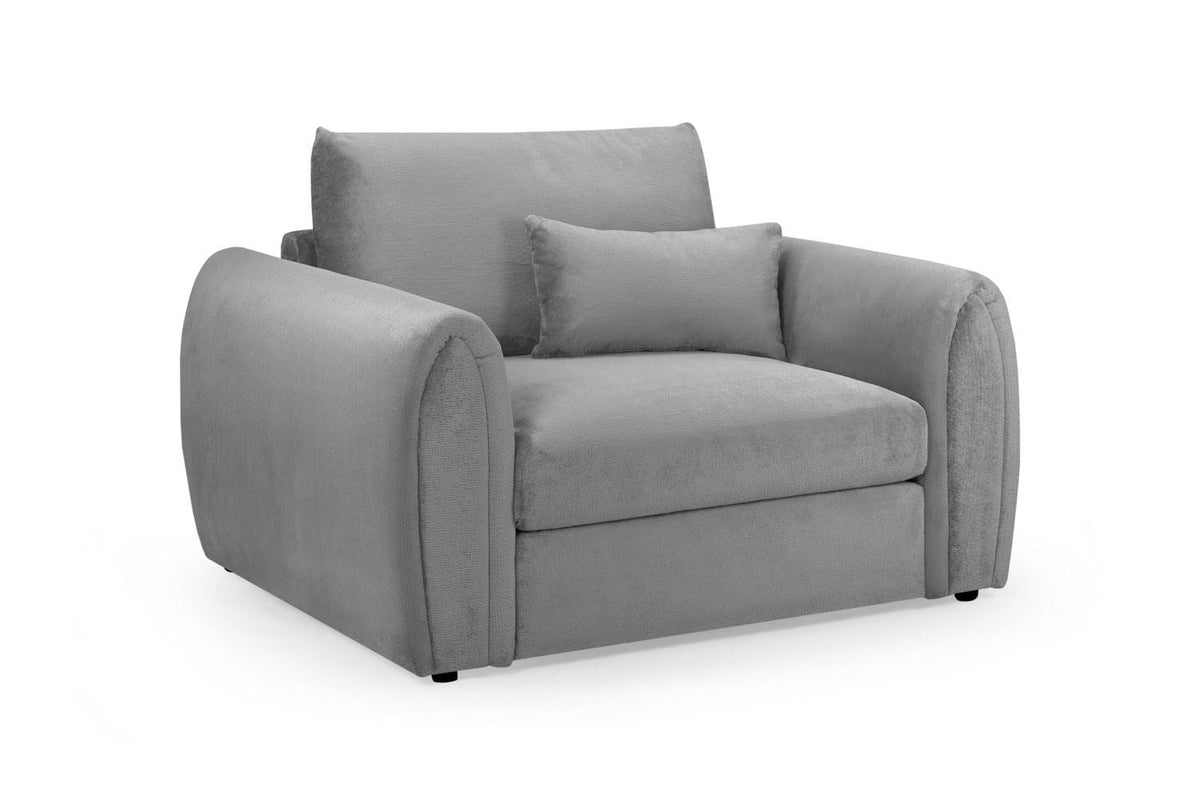 Gray armchair on a white background