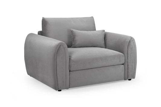 Gray armchair on a white background