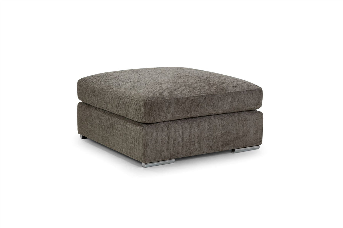 Gray ottoman on a white background