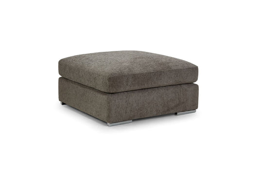 Gray ottoman on a white background