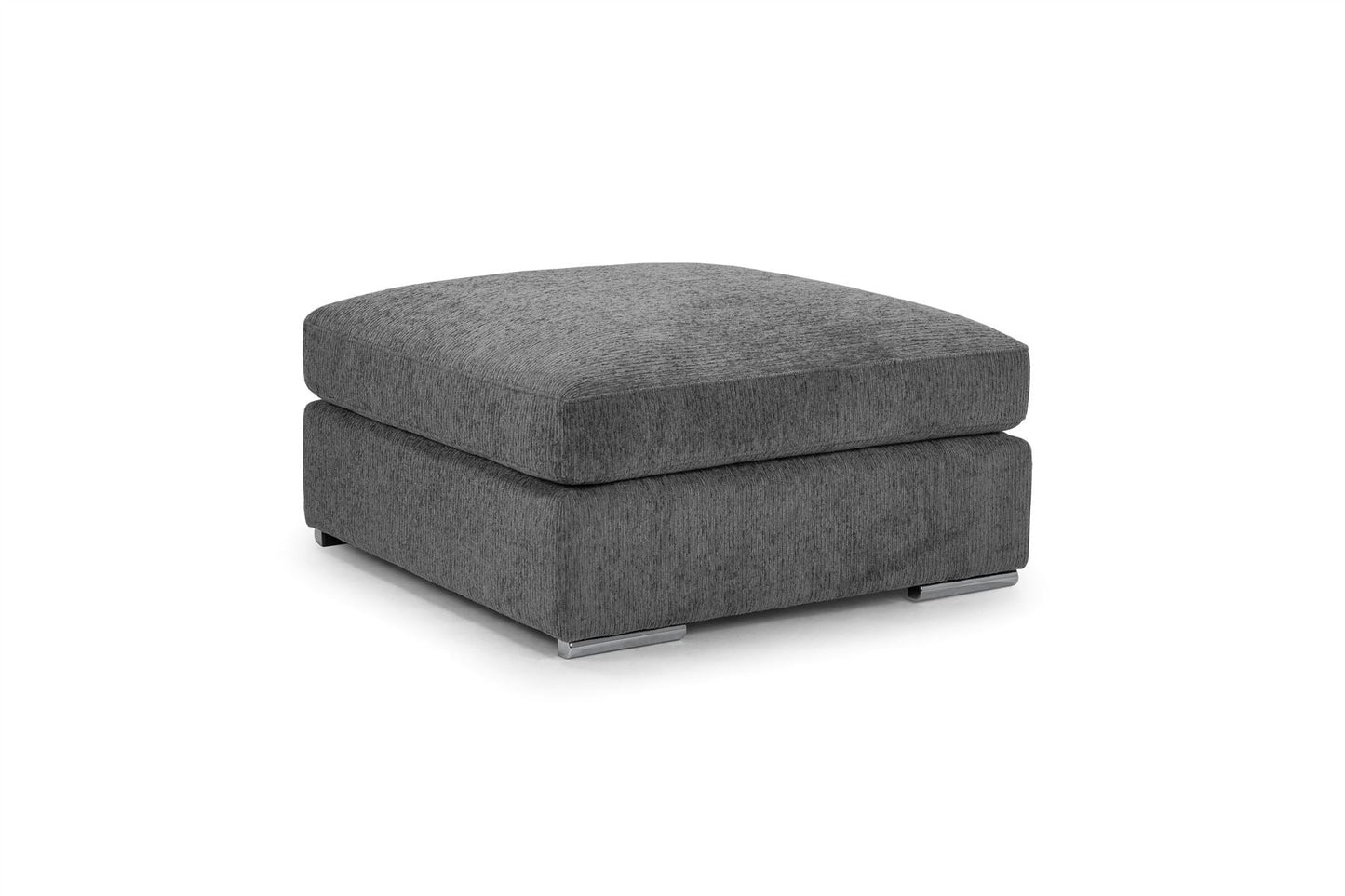 Gray ottoman on a white background