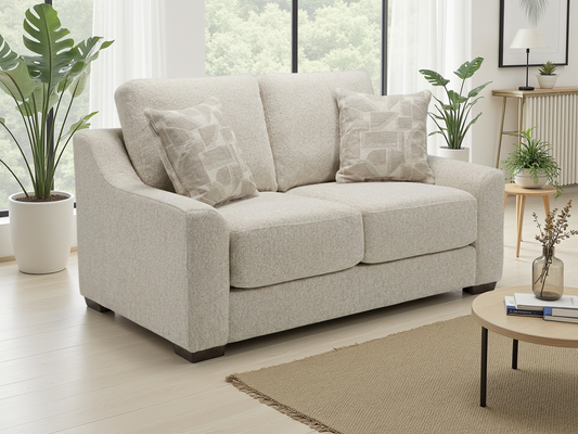 Douglas Beige Fabric 2-Seater Sofa
