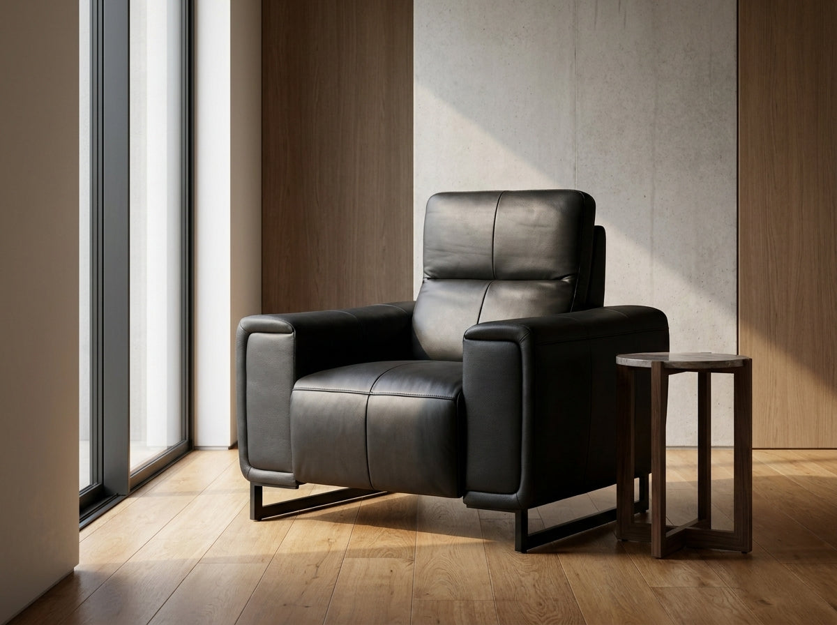Richmond Black Electric Recliner Armchair