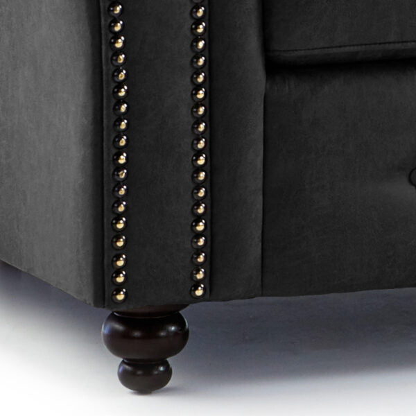 OAKLAND NEVADA FABRIC CORNER SOFA - CHARCOAL